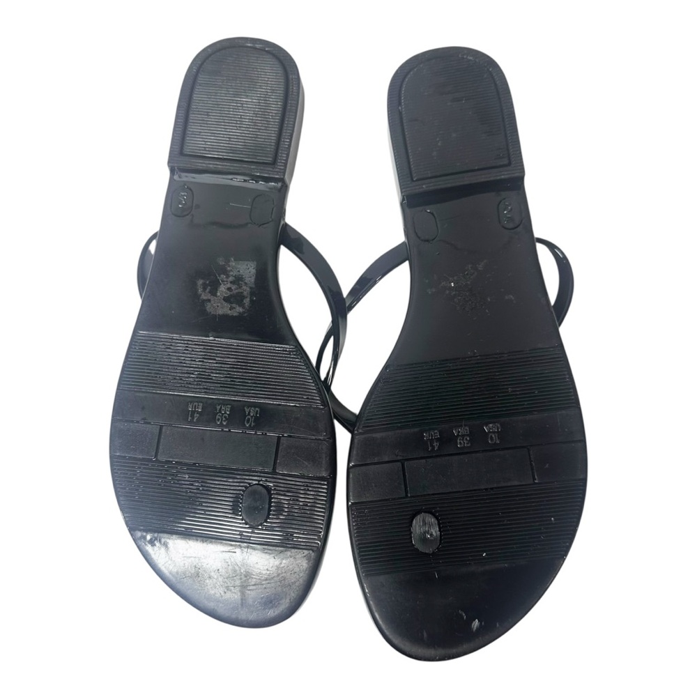 Black Mix It Flower Slide Sandals Size 10 - Picture 2 of 9